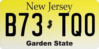 NJ license plate B73TQO