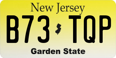 NJ license plate B73TQP