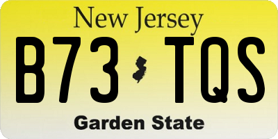 NJ license plate B73TQS