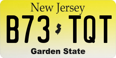 NJ license plate B73TQT