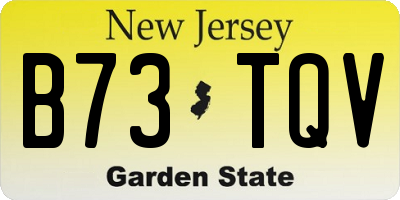 NJ license plate B73TQV