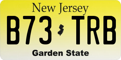 NJ license plate B73TRB