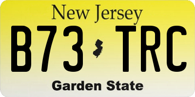 NJ license plate B73TRC