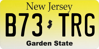 NJ license plate B73TRG