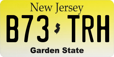 NJ license plate B73TRH
