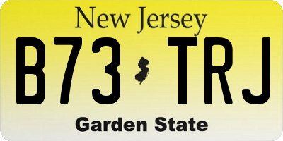 NJ license plate B73TRJ