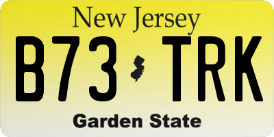 NJ license plate B73TRK