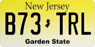 NJ license plate B73TRL