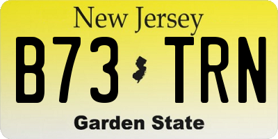 NJ license plate B73TRN