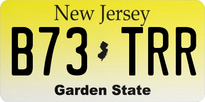 NJ license plate B73TRR
