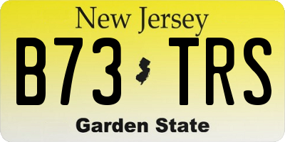 NJ license plate B73TRS