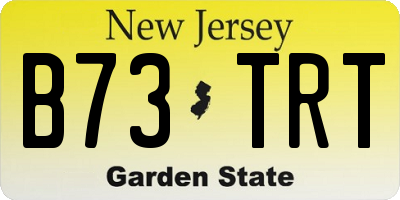 NJ license plate B73TRT