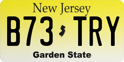 NJ license plate B73TRY