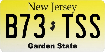NJ license plate B73TSS
