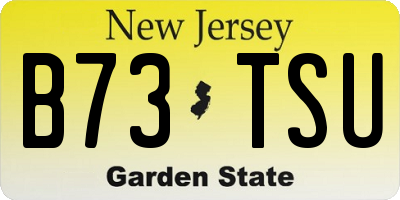 NJ license plate B73TSU
