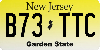 NJ license plate B73TTC