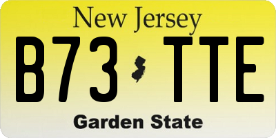 NJ license plate B73TTE
