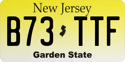 NJ license plate B73TTF