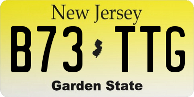 NJ license plate B73TTG