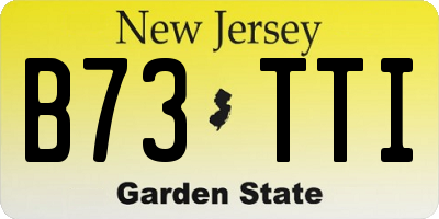 NJ license plate B73TTI