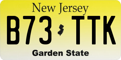 NJ license plate B73TTK