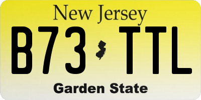 NJ license plate B73TTL
