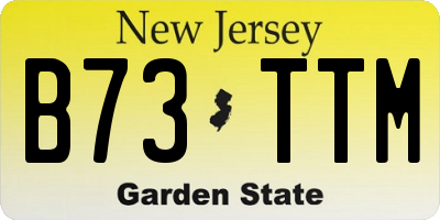 NJ license plate B73TTM