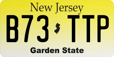 NJ license plate B73TTP