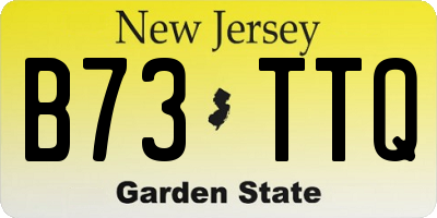 NJ license plate B73TTQ