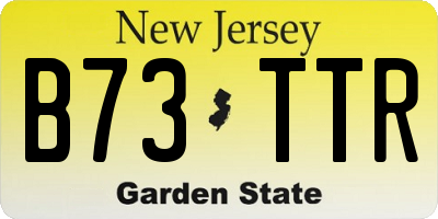 NJ license plate B73TTR