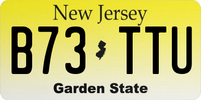 NJ license plate B73TTU