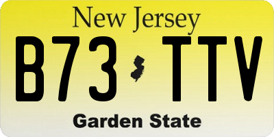 NJ license plate B73TTV