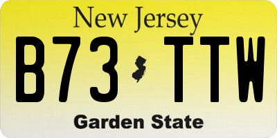 NJ license plate B73TTW