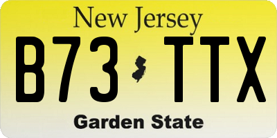 NJ license plate B73TTX