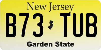 NJ license plate B73TUB
