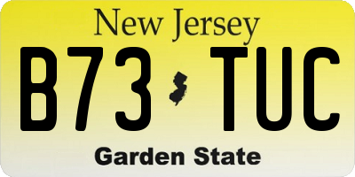 NJ license plate B73TUC