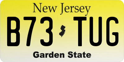 NJ license plate B73TUG
