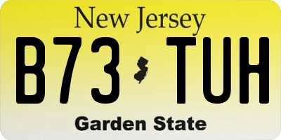 NJ license plate B73TUH