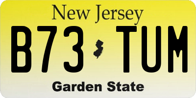 NJ license plate B73TUM