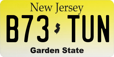 NJ license plate B73TUN