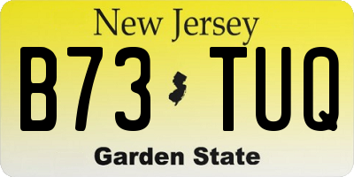 NJ license plate B73TUQ