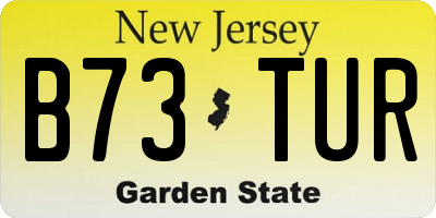 NJ license plate B73TUR