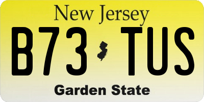 NJ license plate B73TUS