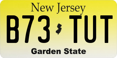 NJ license plate B73TUT