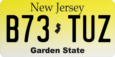 NJ license plate B73TUZ