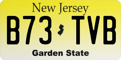 NJ license plate B73TVB