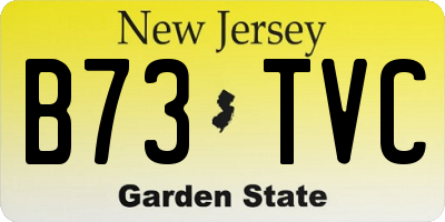 NJ license plate B73TVC
