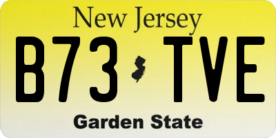 NJ license plate B73TVE