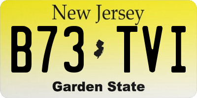NJ license plate B73TVI