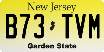 NJ license plate B73TVM
